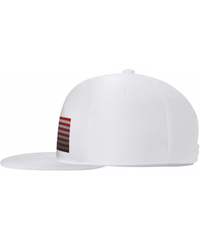 Flag of The United States Snapback Hats for Men Baseball Cap Trucker Hat Flat Brim Hats White $10.26 Baseball Caps