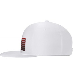 Flag of The United States Snapback Hats for Men Baseball Cap Trucker Hat Flat Brim Hats White $10.26 Baseball Caps