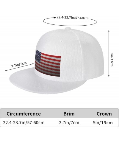 Flag of The United States Snapback Hats for Men Baseball Cap Trucker Hat Flat Brim Hats White $10.26 Baseball Caps