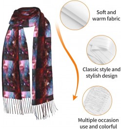 Stars Pattern Ultra Soft Fringed Scarf - Stylish Printed Design - Warm And Cozy Winter Accessory Space With Cluster $18.60 Sc...