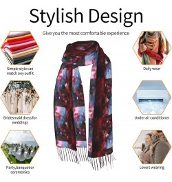 Stars Pattern Ultra Soft Fringed Scarf - Stylish Printed Design - Warm And Cozy Winter Accessory Space With Cluster $18.60 Sc...