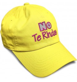 Soft Baseball Cap No Te Rindas Cotton Dad Hats for Men & Women Yellow $17.39 Baseball Caps