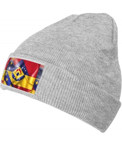 Flag of Venezuela Print Knitted Hat Adult Beanie Hat,Elastic Brimless Cap, Doudou Hat Christmas,Birthdays Gray $8.96 Skullies...