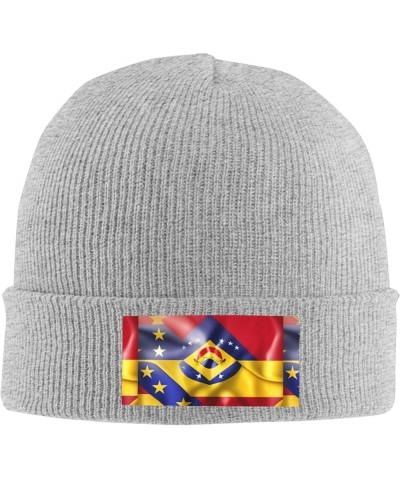 Flag of Venezuela Print Knitted Hat Adult Beanie Hat,Elastic Brimless Cap, Doudou Hat Christmas,Birthdays Gray $8.96 Skullies...