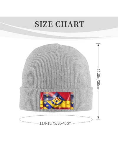 Flag of Venezuela Print Knitted Hat Adult Beanie Hat,Elastic Brimless Cap, Doudou Hat Christmas,Birthdays Gray $8.96 Skullies...