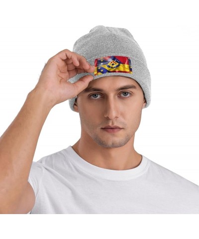 Flag of Venezuela Print Knitted Hat Adult Beanie Hat,Elastic Brimless Cap, Doudou Hat Christmas,Birthdays Gray $8.96 Skullies...