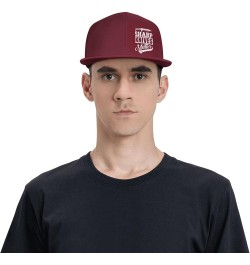 Sharp Knives Matter Chefs Hat Adjustable Snapback Flat Bill Hats Funny Baseball Cap Men Women Dark Red $10.58 Baseball Caps