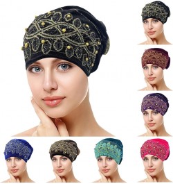 Womens Fashion Cap Lace Sequin Printed Beaded Solid Flat Cap Fade Purple $6.49 Baseball Caps