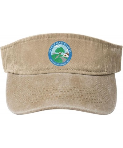 Seal of Santa Clarita, California Sun Visor Hats for Women Men Adjustable Sports Sun Hats Cotton Golf Cap Natural $13.11 Visors