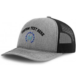 Custom Custom Trucker Hat Baseball Cap Gossamer-Winsed Butterfly Insects Nature Dad Hats for Men & Women Heather Gray Black P...