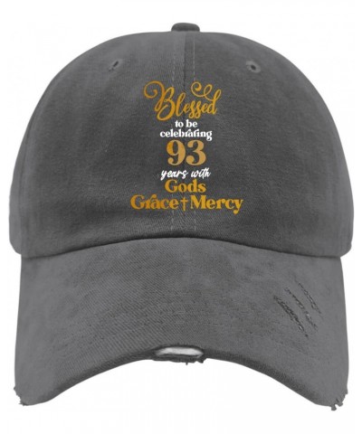 93 Years with Gods Grace Mercy Sun Hat Cute Hat Dark Grey Hats for Women Gifts for Her Cool Caps $9.45 Sun Hats