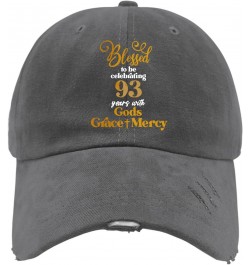 93 Years with Gods Grace Mercy Sun Hat Cute Hat Dark Grey Hats for Women Gifts for Her Cool Caps $9.45 Sun Hats