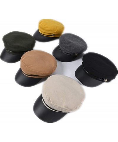 Women's Cotton Brim Newsboy Caps Fashion Comfort Flat Military Cap Female Unisex Casual Baker Boy Cabbie Hat for Daily Life B...