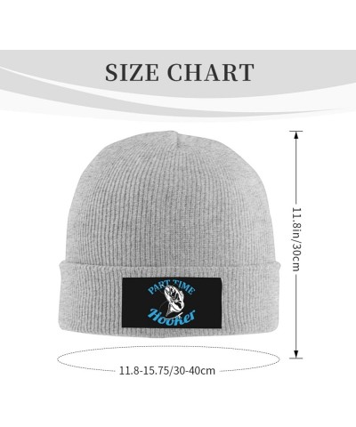 Mens Knit Hat Fishing Fitted Knit Beanie Caps Women's Knit Ski Hats for Unisex Long Part Time Hooker Beanie Gray $12.23 Skull...