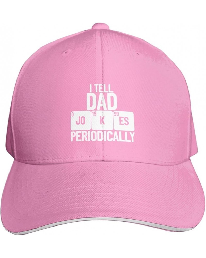 I Tell Dad Jokes Periodically Sandwich Baseball Cap Snapback Trucker Hat Adjustable Funny Sunhat for Men Women Pink $11.54 Ba...