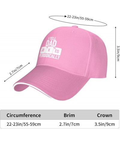 I Tell Dad Jokes Periodically Sandwich Baseball Cap Snapback Trucker Hat Adjustable Funny Sunhat for Men Women Pink $11.54 Ba...