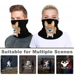 Corgi with Glasses Face Mask Unisex Neck Gaiter Seamless Face Cover Scarf Bandanas with Drawstring for Cycling Hiking, nuijfs...