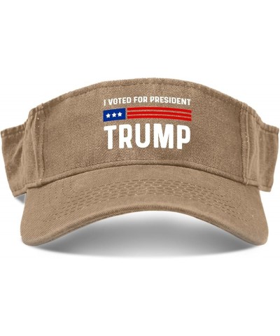 Visor Caps Sun Visor for Men Ponytail Hat with Designs Presidents Day Golf Cap Pigment Khaki $11.99 Visors