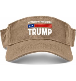 Visor Caps Sun Visor for Men Ponytail Hat with Designs Presidents Day Golf Cap Pigment Khaki $11.99 Visors