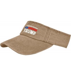 Visor Caps Sun Visor for Men Ponytail Hat with Designs Presidents Day Golf Cap Pigment Khaki $11.99 Visors