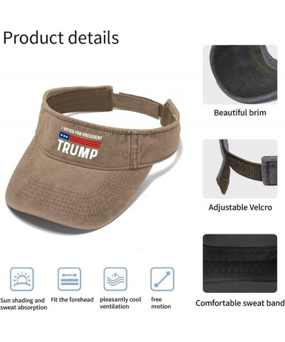 Visor Caps Sun Visor for Men Ponytail Hat with Designs Presidents Day Golf Cap Pigment Khaki $11.99 Visors