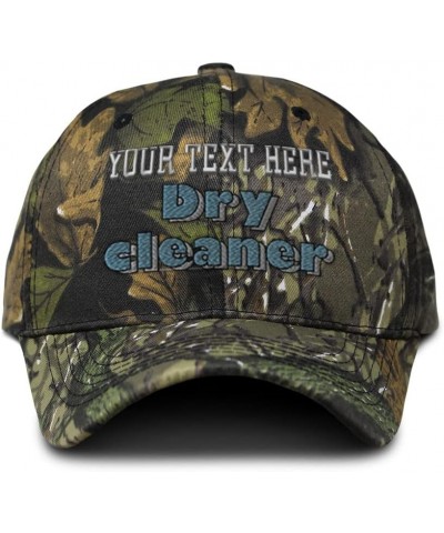 Camo Baseball Cap Dry Cleaner Cotton Hunting Dad Hats for Men & Women Forest Tree Green Personalized Text Here $15.59 Basebal...