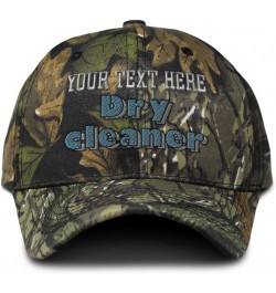 Camo Baseball Cap Dry Cleaner Cotton Hunting Dad Hats for Men & Women Forest Tree Green Personalized Text Here $15.59 Basebal...