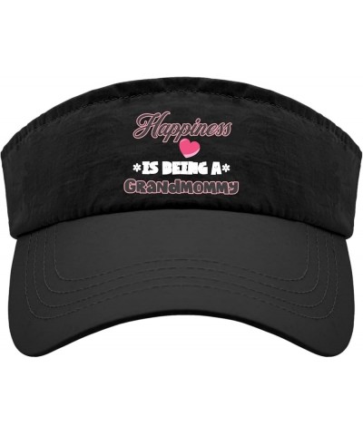 Happiness is Being's A Grandmommy Hat Sun Visor for Men Sun Visor Sun Cap Allblack $11.18 Visors