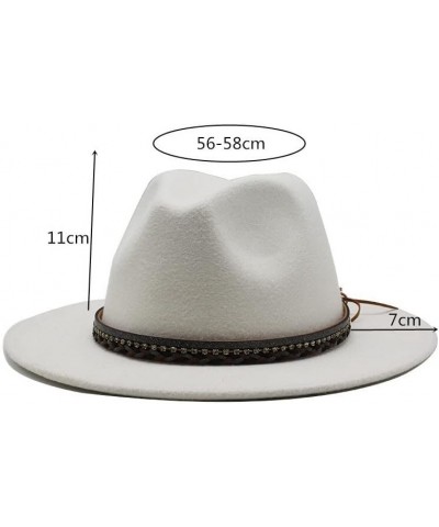 Autumn and Winter Lovers' Big Brim Jazz Hat, Ethnic Style Wool Top Hat Luopan Caps & Hats Treasure Blue $23.02 Fedoras