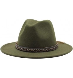 Autumn and Winter Lovers' Big Brim Jazz Hat, Ethnic Style Wool Top Hat Luopan Caps & Hats Treasure Blue $23.02 Fedoras