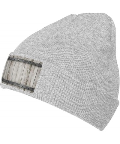 Barn Door1 Print Slouchy Beanie for Men Women Hip-Hop Soft Lightweight Running Beanie Adult Hats Gray $10.07 Skullies & Beanies