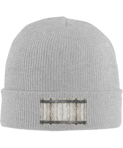 Barn Door1 Print Slouchy Beanie for Men Women Hip-Hop Soft Lightweight Running Beanie Adult Hats Gray $10.07 Skullies & Beanies