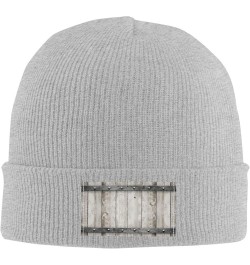 Barn Door1 Print Slouchy Beanie for Men Women Hip-Hop Soft Lightweight Running Beanie Adult Hats Gray $10.07 Skullies & Beanies