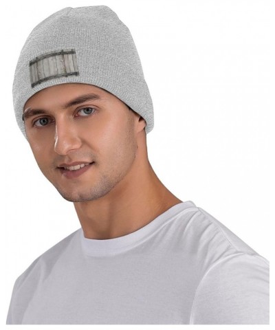 Barn Door1 Print Slouchy Beanie for Men Women Hip-Hop Soft Lightweight Running Beanie Adult Hats Gray $10.07 Skullies & Beanies