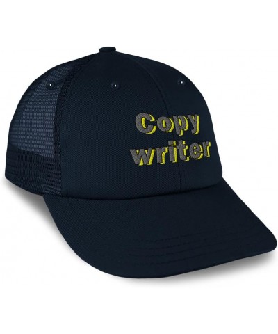 Custom Trucker Hat Baseball Cap Copy Writer Editor Cotton Author Dad Hats for Men & Women Navy Design Only $15.19 Baseball Caps