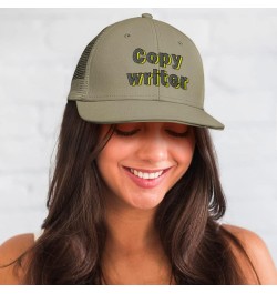 Custom Trucker Hat Baseball Cap Copy Writer Editor Cotton Author Dad Hats for Men & Women Navy Design Only $15.19 Baseball Caps