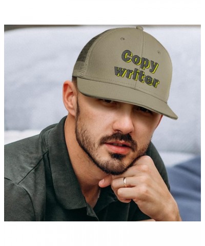 Custom Trucker Hat Baseball Cap Copy Writer Editor Cotton Author Dad Hats for Men & Women Navy Design Only $15.19 Baseball Caps