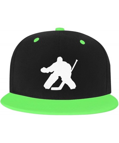 Adjustable Snapback Hat for Men Women, Hockey Unisex Hip Hop Baseball Cap Trucker Dad Hats Green $11.11 Baseball Caps