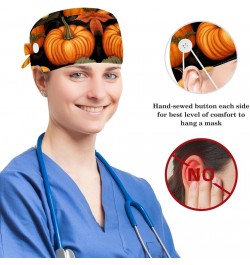 Surgical Scrub Caps Working Head Cover Thanksgiving Pumpkin Hair Rope Bunny Hair Ribbons for Women Color 8 $7.94 Skullies & B...