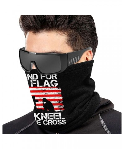 Stand for the Flag Kneel for the Cross Neck Warmer Headwear Face Scarf Mask Balaclava Painting $10.99 Balaclavas