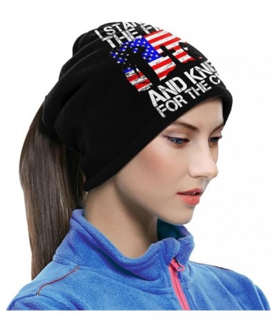 Stand for the Flag Kneel for the Cross Neck Warmer Headwear Face Scarf Mask Balaclava Painting $10.99 Balaclavas