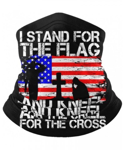 Stand for the Flag Kneel for the Cross Neck Warmer Headwear Face Scarf Mask Balaclava Painting $10.99 Balaclavas