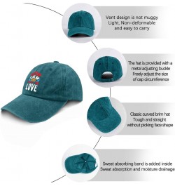 Keep Calm and Fall in Love hat Funny Trucker hat Pigment Black Hats for Women Gifts for Her Sun Caps Cyan Blue $9.50 Sun Hats