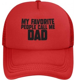 My Favorite People Call Me Dad Trucker Hat Women Mesh Baseball Cap Cowboy Hat Men Dad Hat Snapback Hat Black Red $11.28 Baseb...