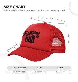 My Favorite People Call Me Dad Trucker Hat Women Mesh Baseball Cap Cowboy Hat Men Dad Hat Snapback Hat Black Red $11.28 Baseb...