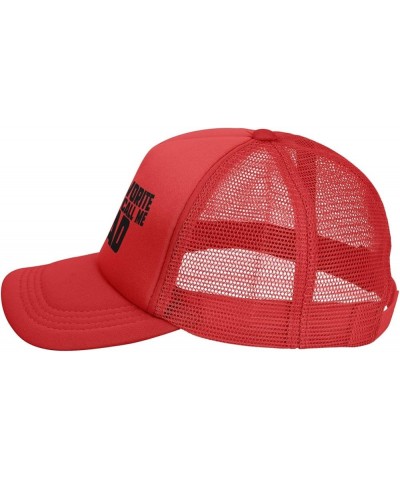 My Favorite People Call Me Dad Trucker Hat Women Mesh Baseball Cap Cowboy Hat Men Dad Hat Snapback Hat Black Red $11.28 Baseb...