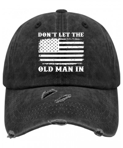 Don't IET The OID Man in Hat for Mens Washed Distressed Baseball Caps Funny Washed Ball Cap Cotton $10.63 Baseball Caps