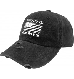 Don't IET The OID Man in Hat for Mens Washed Distressed Baseball Caps Funny Washed Ball Cap Cotton $10.63 Baseball Caps