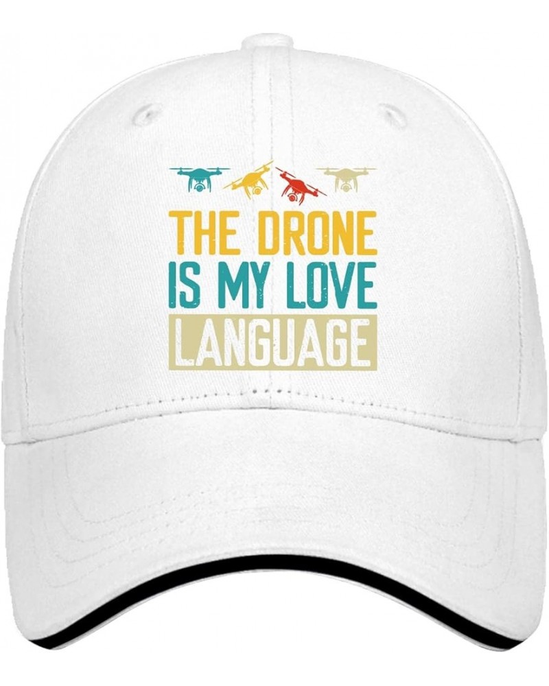 Baseball Caps Drone is My Love Language Trucker Caps for Men Vintage Camo Snapbacks for Gift White $12.39 Baseball Caps