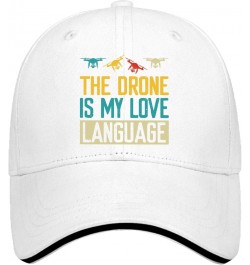 Baseball Caps Drone is My Love Language Trucker Caps for Men Vintage Camo Snapbacks for Gift White $12.39 Baseball Caps